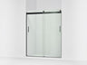 Levity® 56-5/8"-59-5/8" W x 74" H bypass shower door with 1/4"-thick Crystal Clear glass