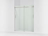 Levity® 56-5/8"-59-5/8" W x 74" H bypass shower door with 1/4"-thick Crystal Clear glass
