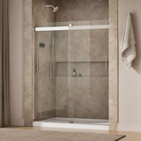 Levity® 56-5/8"-59-5/8" W x 74" H bypass shower door with 1/4"-thick Crystal Clear glass