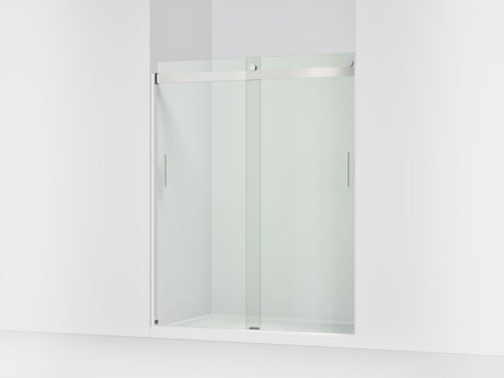 Levity® 56-5/8"-59-5/8" W x 74" H bypass shower door with 1/4"-thick Crystal Clear glass