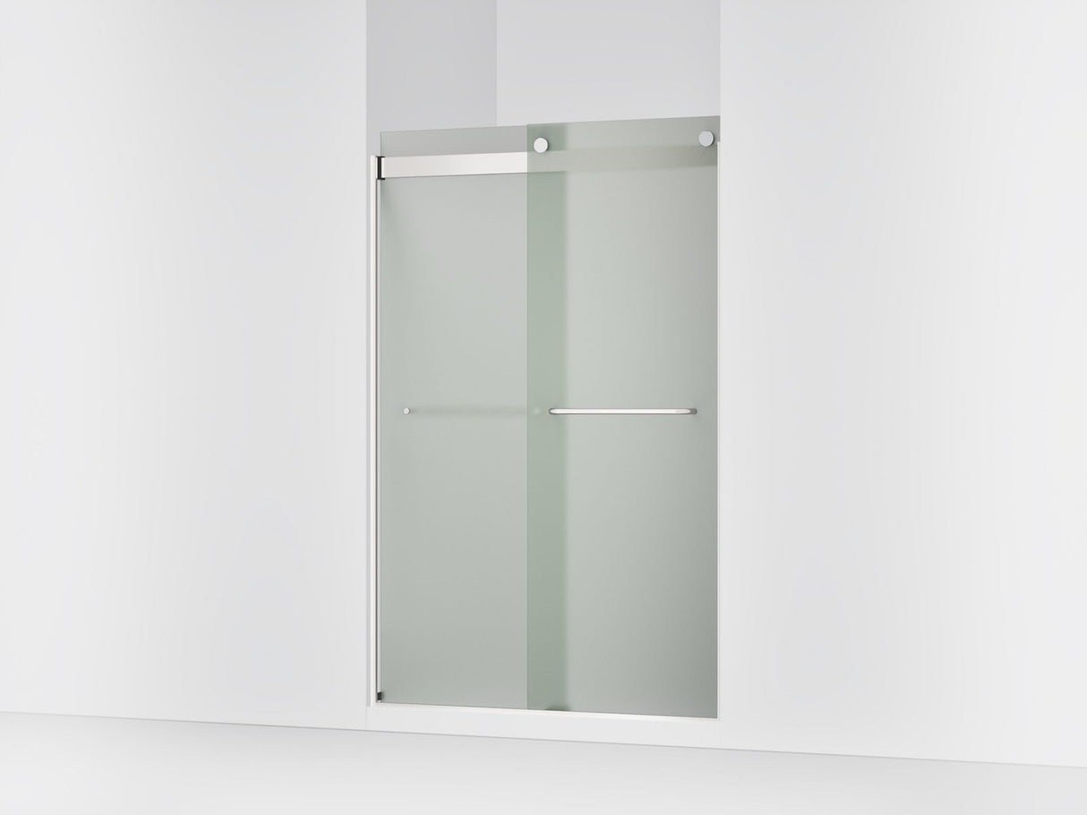 Levity® 44-5/8"-47-5/8" W x 74" H bypass shower door with 1/4"-thick Frosted glass