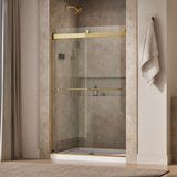 Levity® 44-5/8"-47-5/8" W x 74" H bypass shower door with 1/4"-thick Crystal Clear glass