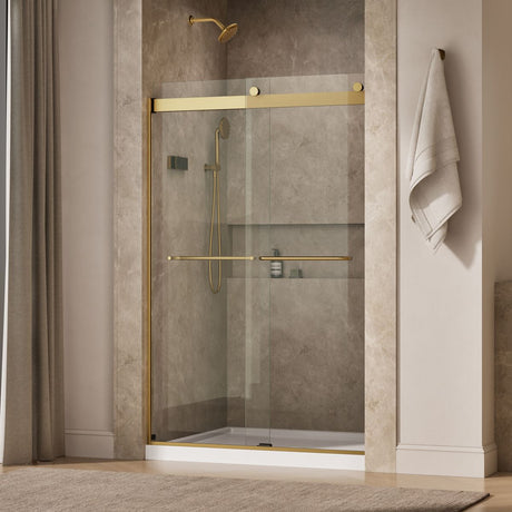 Levity® 44-5/8"-47-5/8" W x 74" H bypass shower door with 1/4"-thick Crystal Clear glass