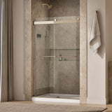 Levity® 44-5/8"-47-5/8" W x 74" H bypass shower door with 1/4"-thick Crystal Clear glass