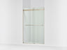 Levity® 44-5/8"-47-5/8" W x 74" H bypass shower door with 1/4"-thick Crystal Clear glass