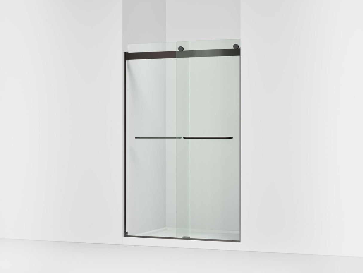 Levity® 44-5/8"-47-5/8" W x 74" H bypass shower door with 1/4"-thick Crystal Clear glass