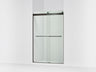 Levity® 44-5/8"-47-5/8" W x 74" H bypass shower door with 1/4"-thick Crystal Clear glass