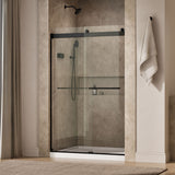 Levity® 44-5/8"-47-5/8" W x 74" H bypass shower door with 1/4"-thick Crystal Clear glass