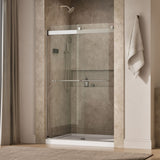 Levity® 44-5/8"-47-5/8" W x 74" H bypass shower door with 1/4"-thick Crystal Clear glass
