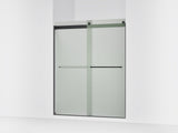 Levity® 56-5/8"-59-5/8" W x 74" H bypass shower door with 1/4"-thick Frosted glass