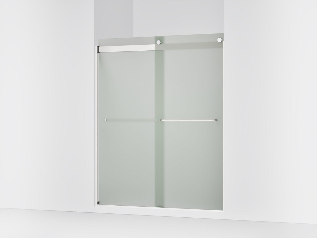 Levity® 56-5/8"-59-5/8" W x 74" H bypass shower door with 1/4"-thick Frosted glass