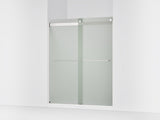Levity® 56-5/8"-59-5/8" W x 74" H bypass shower door with 1/4"-thick Frosted glass