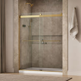 Levity® 56-5/8"-59-5/8" W x 74" H bypass shower door with 1/4"-thick Crystal Clear glass