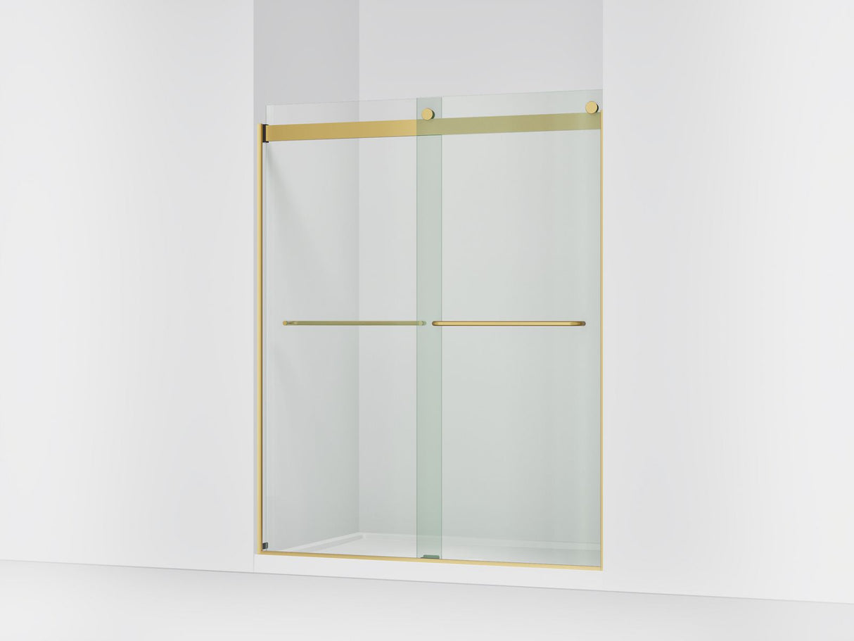 Levity® 56-5/8"-59-5/8" W x 74" H bypass shower door with 1/4"-thick Crystal Clear glass