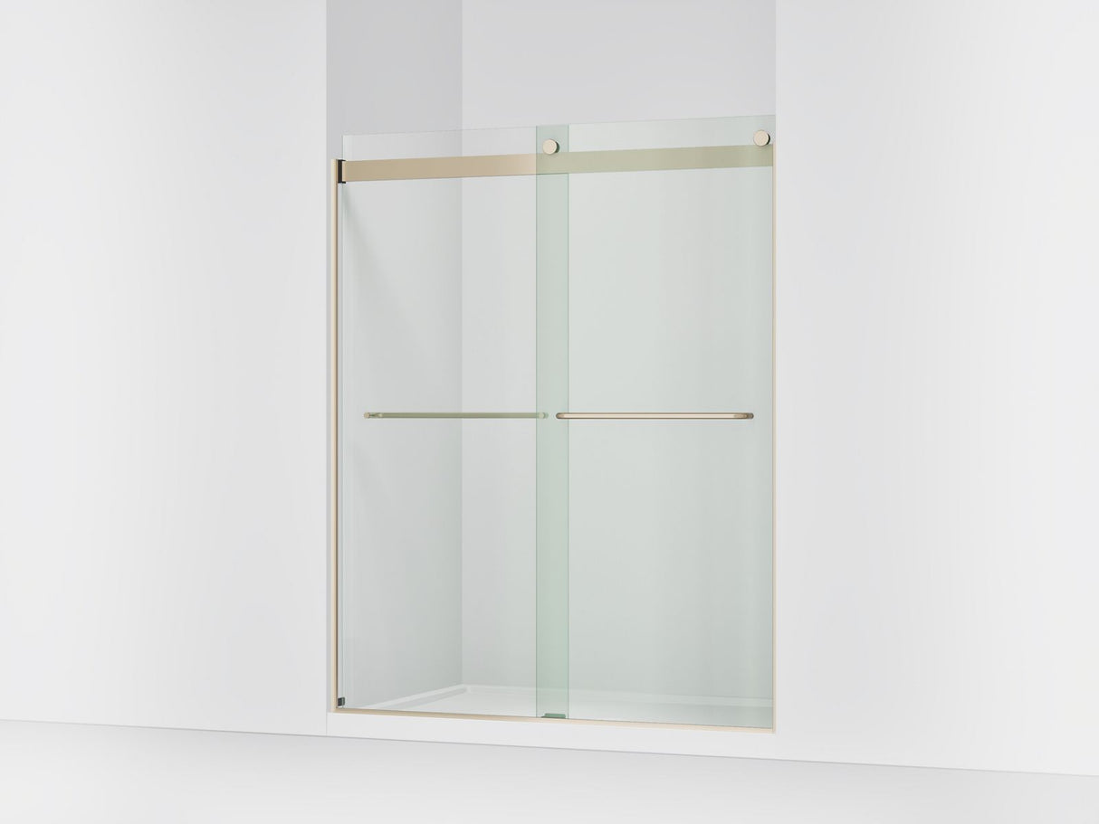 Levity® 56-5/8"-59-5/8" W x 74" H bypass shower door with 1/4"-thick Crystal Clear glass