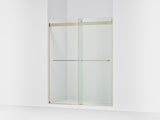 Levity® 56-5/8"-59-5/8" W x 74" H bypass shower door with 1/4"-thick Crystal Clear glass