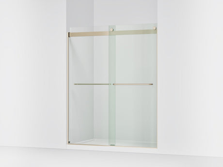 Levity® 56-5/8"-59-5/8" W x 74" H bypass shower door with 1/4"-thick Crystal Clear glass
