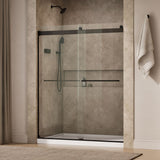 Levity® 56-5/8"-59-5/8" W x 74" H bypass shower door with 1/4"-thick Crystal Clear glass