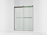 Levity® 56-5/8"-59-5/8" W x 74" H bypass shower door with 1/4"-thick Crystal Clear glass