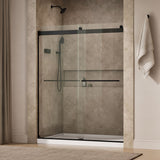 Levity® 56-5/8"-59-5/8" W x 74" H bypass shower door with 1/4"-thick Crystal Clear glass