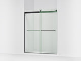 Levity® 56-5/8"-59-5/8" W x 74" H bypass shower door with 1/4"-thick Crystal Clear glass