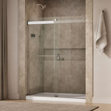 Levity® 56-5/8"-59-5/8" W x 74" H bypass shower door with 1/4"-thick Crystal Clear glass