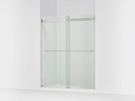 Levity® 56-5/8"-59-5/8" W x 74" H bypass shower door with 1/4"-thick Crystal Clear glass