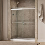 Levity® 56-5/8"-59-5/8" W x 74" H bypass shower door with 1/4"-thick Crystal Clear glass