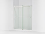 Levity® 56-5/8"-59-5/8" W x 74" H bypass shower door with 1/4"-thick Crystal Clear glass