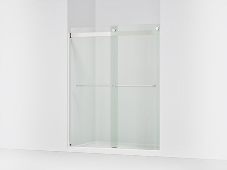 Levity® 56-5/8"-59-5/8" W x 74" H bypass shower door with 1/4"-thick Crystal Clear glass