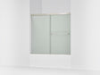 Revel® 55-5/8"-59-5/8" W x 55-1/2" H bypass bath door with 1/4"-thick Frosted glass