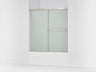 Revel® 55-5/8"-59-5/8" W x 62" H bypass bath door with 5/16"-thick Frosted glass
