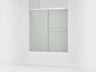 Revel® 55-5/8"-59-5/8" W x 62" H bypass bath door with 5/16"-thick Frosted glass