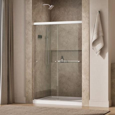 Revel® 44-5/8"-47-5/8" W x 70" H bypass shower door with 5/16"-thick Crystal Clear glass