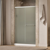 Revel® 44-5/8"-47-5/8" W x 76" H bypass shower door with 5/16"-thick Frosted glass