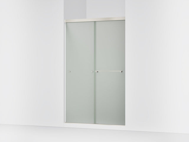 Revel® 44-5/8"-47-5/8" W x 76" H bypass shower door with 5/16"-thick Frosted glass