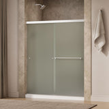 Revel® 55-5/8"-59-5/8" W x 70" H bypass shower door with 1/4"-thick Frosted glass