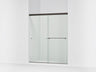Revel® 55-5/8"-59-5/8" W x 70" H bypass shower door with 1/4"-thick Crystal Clear glass
