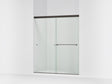 Revel® 55-5/8"-59-5/8" W x 70" H bypass shower door with 5/16"-thick Crystal Clear glass
