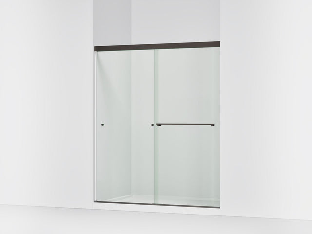 Revel® 55-5/8"-59-5/8" W x 70" H bypass shower door with 5/16"-thick Crystal Clear glass
