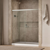 Revel® 55-5/8"-59-5/8" W x 70" H bypass shower door with 1/4"-thick Crystal Clear glass