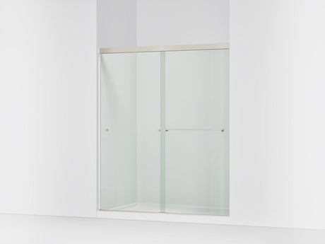 Revel® 55-5/8"-59-5/8" W x 70" H bypass shower door with 1/4"-thick Crystal Clear glass