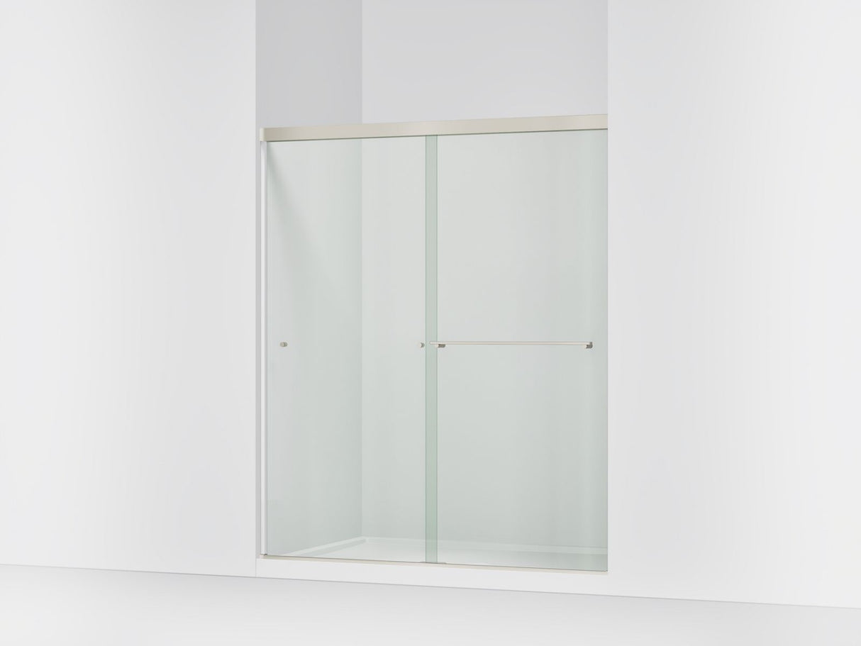 Revel® 55-5/8"-59-5/8" W x 70" H bypass shower door with 5/16"-thick Crystal Clear glass