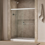 Revel® 55-5/8"-59-5/8" W x 70" H bypass shower door with 5/16"-thick Crystal Clear glass
