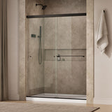 Revel® 55-5/8"-59-5/8" W x 76" H bypass shower door with 5/16"-thick Crystal Clear glass
