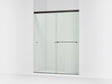 Revel® 55-5/8"-59-5/8" W x 76" H bypass shower door with 5/16"-thick Crystal Clear glass