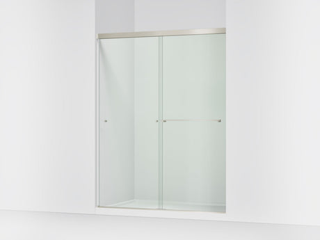 Revel® 55-5/8"-59-5/8" W x 76" H bypass shower door with 5/16"-thick Crystal Clear glass