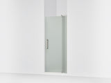 Revel® 31-1/8"-36" W x 70" H pivot shower door with 1/4"-thick Frosted glass