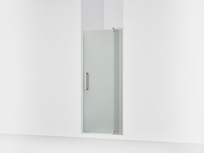 Revel® 31-1/8"-36" W x 70" H pivot shower door with 1/4"-thick Frosted glass
