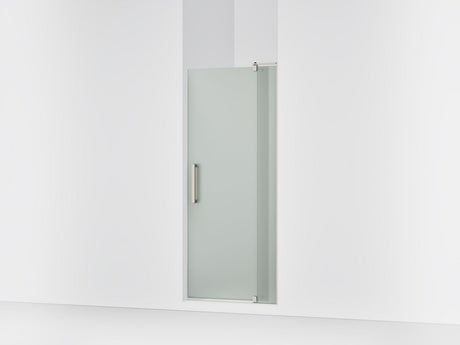 Revel® 31-1/8"-36" W x 70" H pivot shower door with 1/4"-thick Frosted glass